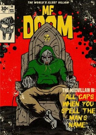 2093 MF Doom - ALL CAPS Poster