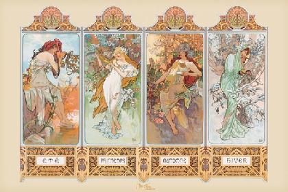 1125 Mucha / 4 Seasons Poster