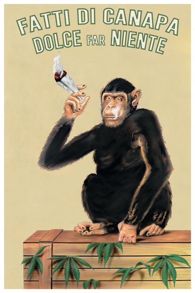 1192 Fatti / Chimp With Joint Poster