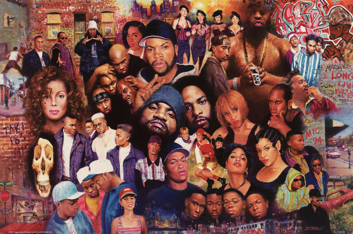 1702 Old School Rappers / Graffiti Poster