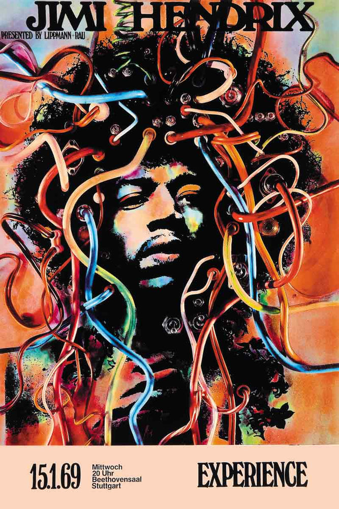 1723 Jimi Hendrix - Wired Poster