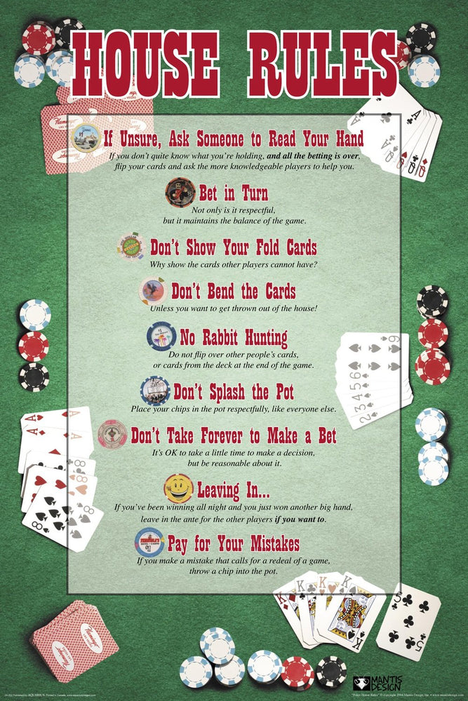 1756 House Rules / Poker Poster