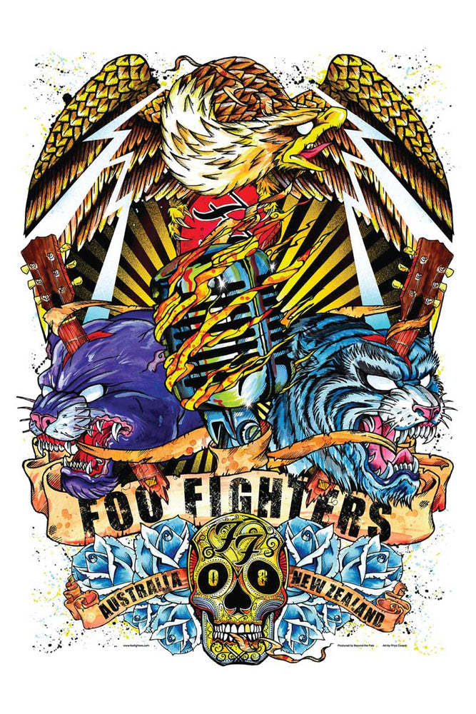 5197 Foo Fighters * Down Under Art Poster