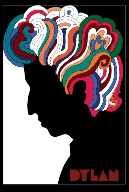 5220 Bob Dylan / Hair Silhouette Poster