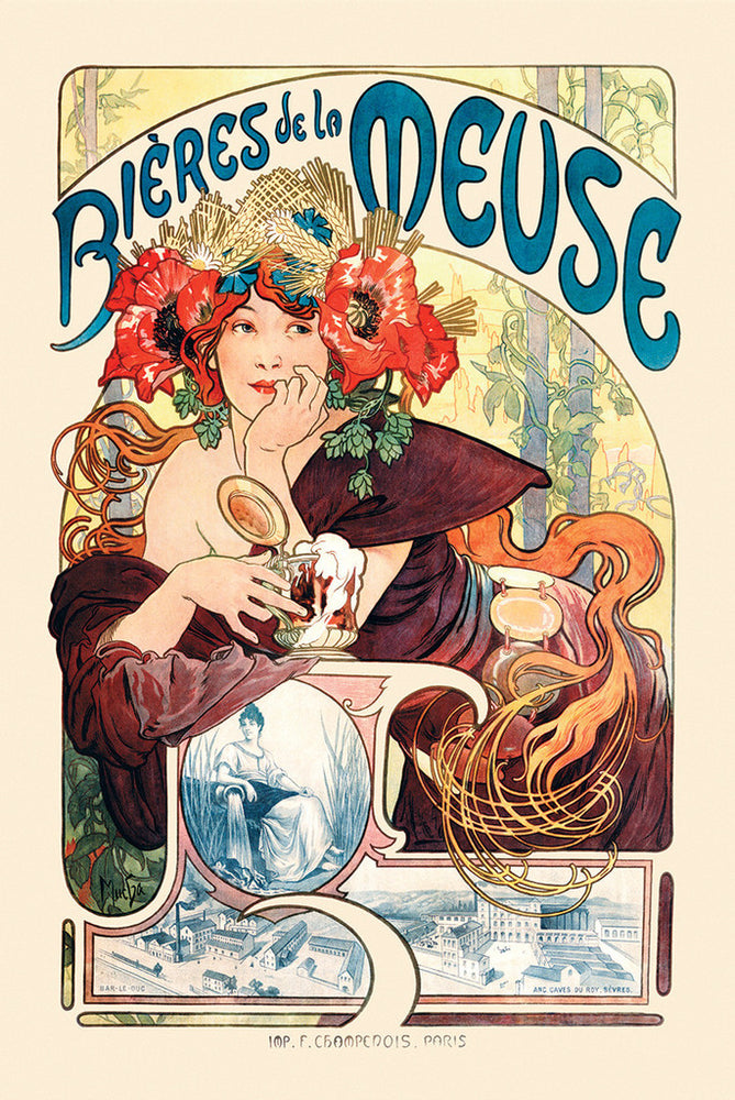 NY877 Mucha / Bieres poster